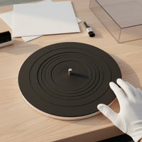 Anti-Slip Silicone Turntable Mat Safeguarding Vinyl Platter Mat Shock-Absorbing Round Vinyl Slipmat Vibration Damping for Music Listening