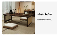 Foldable Design Folding Tatami Table Space-Saving Japanese Design Folding Table Portable Floor Desk Long-Lasting for Small Apartment Residents, Tea Enthusiasts, Bay Window, Balcony, Living Room, Home Office
