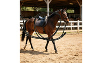 Snap Hooks Braided Rope Rein Black Equestrian Reins Flexible Bridle Accessory Round Profile