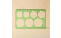 3 Pieces Geometric Template Ruler Translucent Circle Drawing Template Measuring Ruler with Circle Cutouts for Designers, Design Professionals
