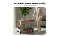 3-Tier Foldable Utility Trolley Multi-Functional Storage Cart With casters
