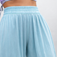 Womens Pants Summer Trousers with Quick Dry Material, Palazzo High Waisted for Fitness and Dance, Baggy Breathable Polyester for