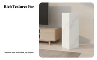 Marble-Top Plinth Luxury Aesthetic Unattachedstanding Object Plinth Elegant Design Multipurpose for Event Planners, Showroom