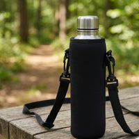 Handsunrestrained Water Bottle Carrier with Strap Portable Neoprene Water Bottle Carrier Scratch-Resistant Neoprene Sleeve Insulated for Hikers, Commuters, Travel