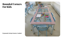 Kindergarten Drawing Table Easy to Easy-Maintenance children's Table and Chair Set Scratch Resistant children's Storage Art Desk for Students