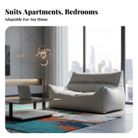Comfortable Bean Bag Couch Modern Design Floor Sofa Plush-Feel Fabric Lounge Seating No Assembly Required for Apartment Dwellers, Young Adults, Living Room, Bedroom, studying, Gaming