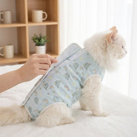Cat Recovery Suit with Snap Closure, Neuter Suit for All Seasons, Post Surgery Cat Clothes for Anti Licking, Cat Surgery Suit
