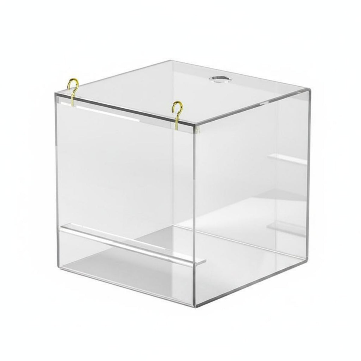 Easy to Clean Acrylic Bird Bathing Enclosure Parrot Bath Tub Leak Proof Bird Enclosure Shower Box Space-Saving for Parrots, Budgies