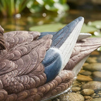 Textured Feathers Mandarin Duck Ornament Realistic Floating Duck Ornament Multicolor Painted Finish for Water-Scaping, Garden, Courtyard