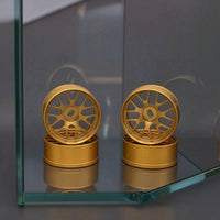 2 Pieces Multi-Spoke Wheel Hubs Metal Wheel Hubs Lightweight RC Car Wheels for Custom Builds