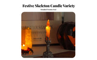 Skeleton Hand Candle Holder Flameless Light Tabletop Ornament Battery Operated