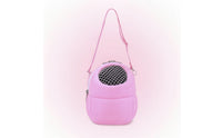 Soft-Sided Pet Backpack with Shoulder Strap Breathable Pet Carrier with Mesh Door Padded Small Animal Carrier Long-Lasting for Travel