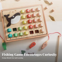 Hand-Eye Coordination Alphabet Fishing Game Fine Movement Skills Development Fishing Game Learn to Spell Alphabet Learning Toy Strong Attractive Components for Toddlers, Preschoolers, Home School, Classroom