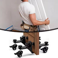 2 Pieces Door Installation Door Carrier Clamp-on Doors Carrier with Wheel Rolling Hardware for Home Improvers, Home Remodeling