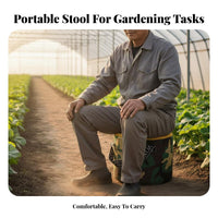 Portable Farming Stool Breathable Mesh Cushion Portable Stool High Load Capacity Low Work Seat for Farmers, Gardeners, Gardening, Greenhouse