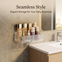 Bathroom Shelf Storage No Drill Shelves, Waterproof Wall Mounted Acrylic Organizers, Vanity Sink Organizer