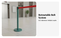 Heavy-Duty Base Retractable Belt Stanchion Effortless Retraction Retractable Belt Barrier Long-Lasting Coil Queue Line Barrier Post Easy Assembly for Event Organizers, Security Personnel, Business Owners, Airports, Trade Exhibition S, Shopping Malls