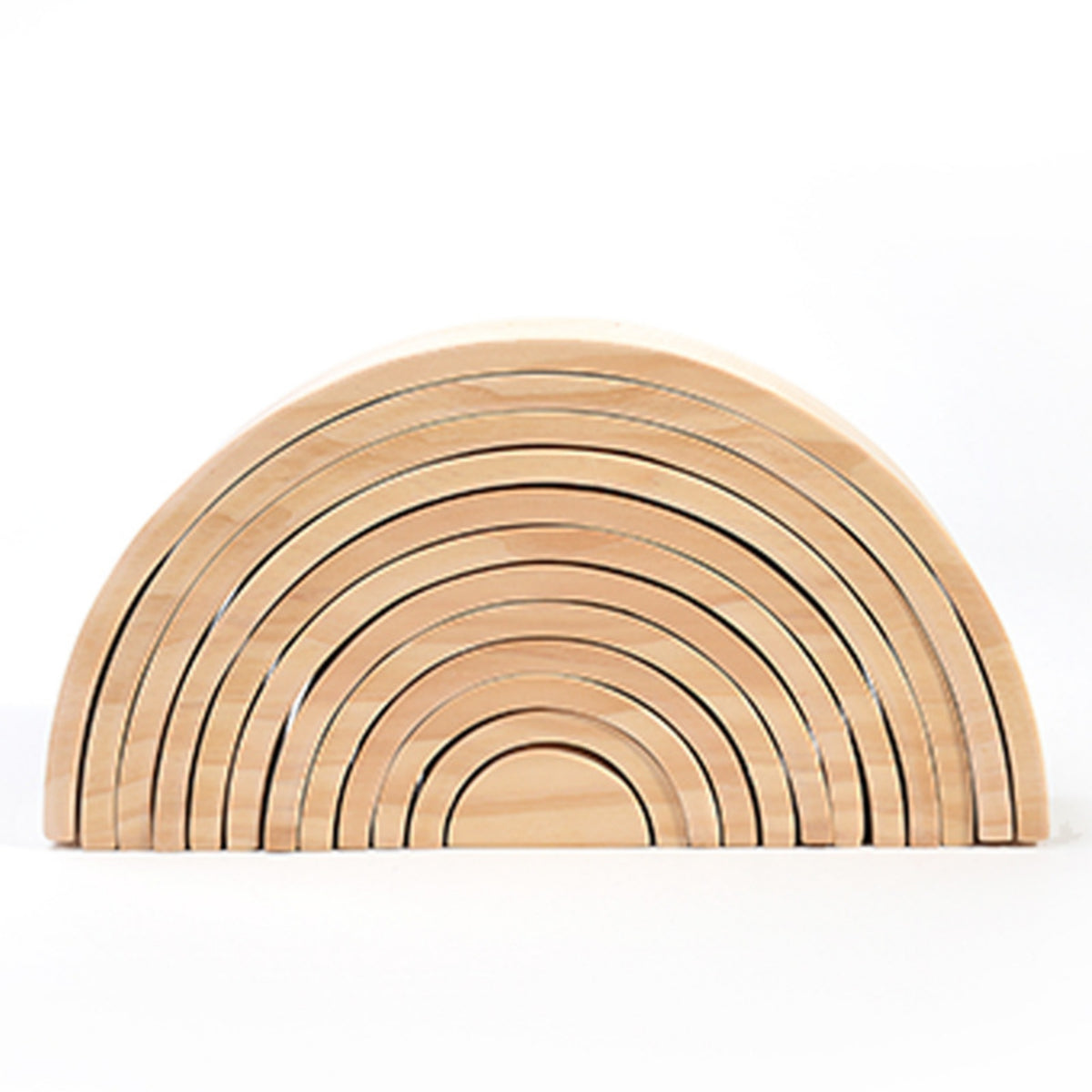 Wooden Rainbow Stacker Wood Rainbow Stacking Toy Exploratory Wooden Arch Blocks for Young Children, Kids, Playroom, Nursery, Classroom