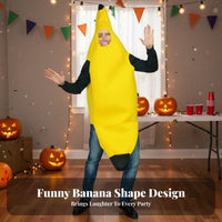 Banana Costume Unisex Adult Banana Costume Lightweight for Adults, Halloween, Stage Performances, Festivals