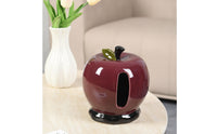 Decorative Apple Tissue Box Glossy Ceramic Tissue Box Novelty Decor Smooth for Living Room, Coffee Table, Office