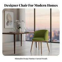 Modern Design Curved Back Accent Chair Padded Seat Dining Furniture Comfortable Cushion Home Furnishing Enveloping Backrest for Restaurant Owners, Homeowners, Adults, Cafe, Kitchen, Living Room, Balcony