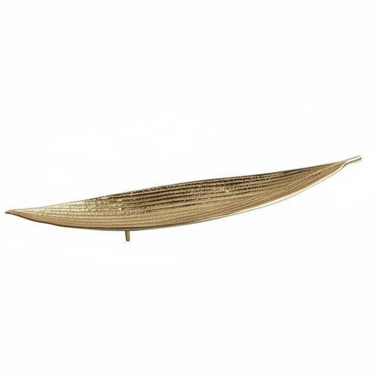 Gilded Leaf Tray Artistic Metal Leaf Dish Contemporary Glamour Home Decor