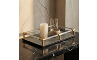 Serving Tray Textured Decorative Organizer Tray Easy to Carry for Decor