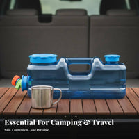 Portable Water Tank with Spigot Leak Resistant Water Container with Spigot Leak-Resistant for Survivalists, Families, Car Travel, Road Trips