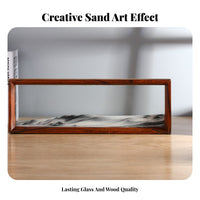 High Clarity Glass Flowing Sand Painting Ever-Changing Patterns Moving Sand Art Modern Design for Adults, Kids, Entryway, Desktop, Home