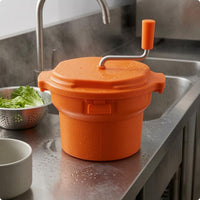 Fitted Lid Salad Dryer Side Handles Manual Salad Dryer Centrifugal Hand Crank Vegetable Dryer Plastic