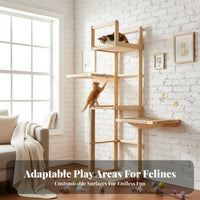 Window Suction Holder Elevated Rest Surface Mountable Feline Furniture Space Saving Feline Climber for Indoors, Living Room, Bedroom