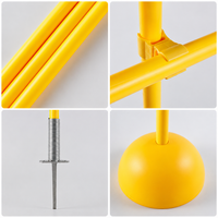 North Football Training Poles, Soccer Slalom Poles, Agility Speed Training Equipment Collapsible Agility Poles