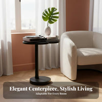 Movable Cumulus-Shaped Pedestal Table Irregular Shape Household Furniture Space Saving Rounded Corners for Homeowners, Apartment Dwellers, Interior Decorators, Next to Sofa, Living Room, Bedroom, Small Areas