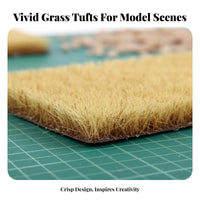 Hand Tear Grass Sheet DIY Model Grass Clusters Easy to Use Model Terrain Tufts for Hobbyists, Wargamers Dioramas, Sand Tables, Fairy Gardens