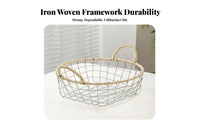 Countertop Utility Basket Space-Saving Vanity organizer Sturdy Construction