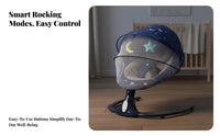 Electric Baby Swing Automatic Rocking Electric Side-Swaying Baby Seat Swing Cleanable Cover Infant Cradle for Newborns, Infants, Rest Time, Bedroom