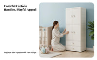 Interlocking Cube Wardrobe Large Capacity children's Furniture Easy Assembly