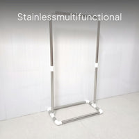 Stainless Steel 2-Tier Clothes Rack, Space-Saving Organizer