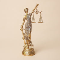 Lady Justice Statue Lustrous Deity of Justice Figurine Ornate for Office, Desk