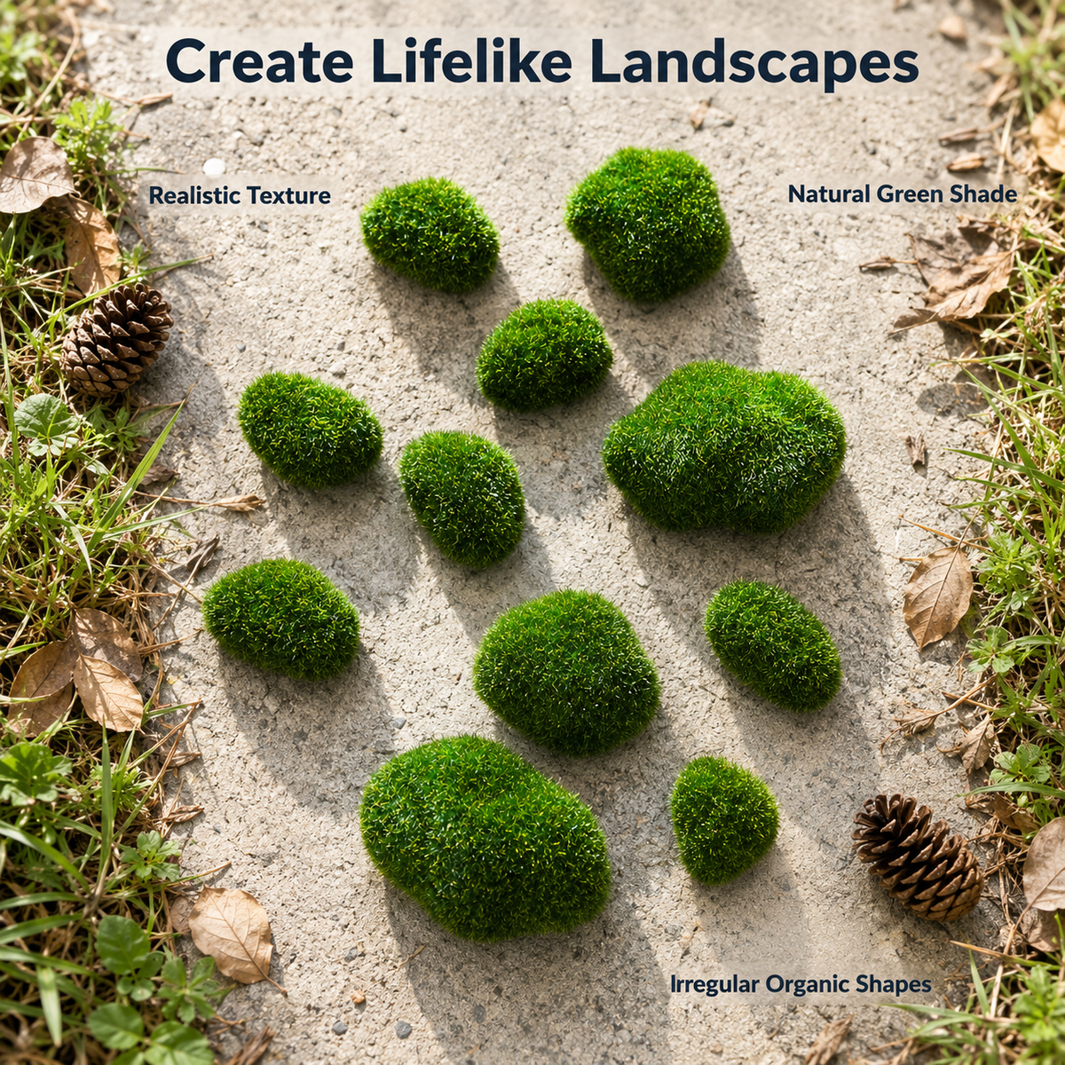 artificial moss and grass mats