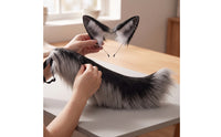 2 Pieces Animal Ears and Tail Set Furry Animal Cosplay Costume Accessories Soft Cosplay Set for Cosplayers