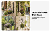 Decorative Scroll Wrought Iron Planter Bracket Arched Frame Plant Hanger