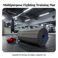 Double-Sided Anti-Slip Roll up Combat Arts Mat Shock Absorbing Wrestling Training Mat Cushioned Long-Lasting for Professionals, Kids, Dojo, Home Gym, Dance Studio