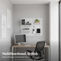 Multi-Functional Metal Pegboard High Load Capacity Metal Pegboard Panel Heavy Duty Perforated Wall Panel Modular Design for Students, Dorm Room, Office, Kitchen, Garage