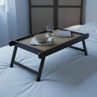 Handmade Folding Tea Table Natural Design Bamboo Tea Table Space Saving Bamboo Low Desk Lightweight for Window Seat, Living Room