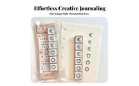 6-in-1 Automatic-Inking Stamp Press-Type Weather Notebook Stamp Easy to Use Ink for Scrapbookers, Scrapbooking