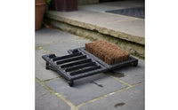Cast Metal Boot Mat Weather Resistant Cast Iron Doormat Non-Slip Vintage Boot Mat for Gardeners, Front Door, Garden