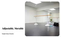Non-Slip Feet Freestanding Ballet Barre Stable Weighted Base Portable Ballet Barre Easy Installation Freestanding Dance Bar Sturdy Construction for Children, Dancers, Beginners, Gym