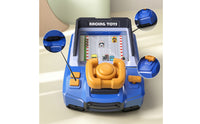 Game Toy with Steering Wheel Two-Power-Supply Simulated Driving Toy Interactive Simulated Driving Console for Kids, Young Children, Playroom, Home