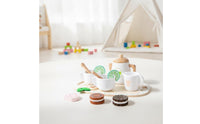 Wooden Tea Party Toy Creative Wooden Tea Set Tabletop for Daycare